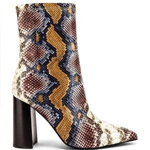 Jeffrey Campbell Siren Snake Booties Size 7